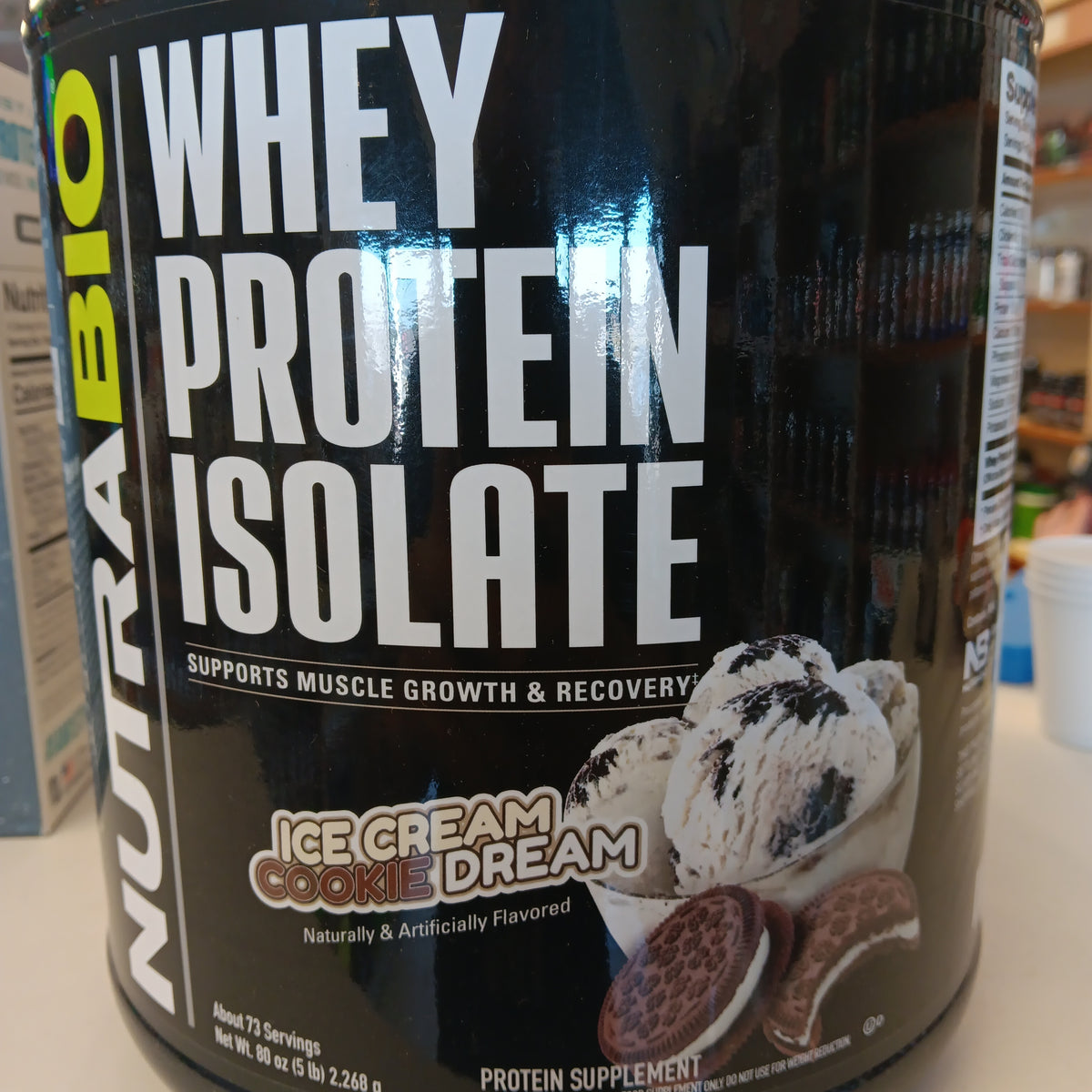 NutraBio Whey Protein Isolate ice Cream Cookie Dream 5lb Semper Fi
