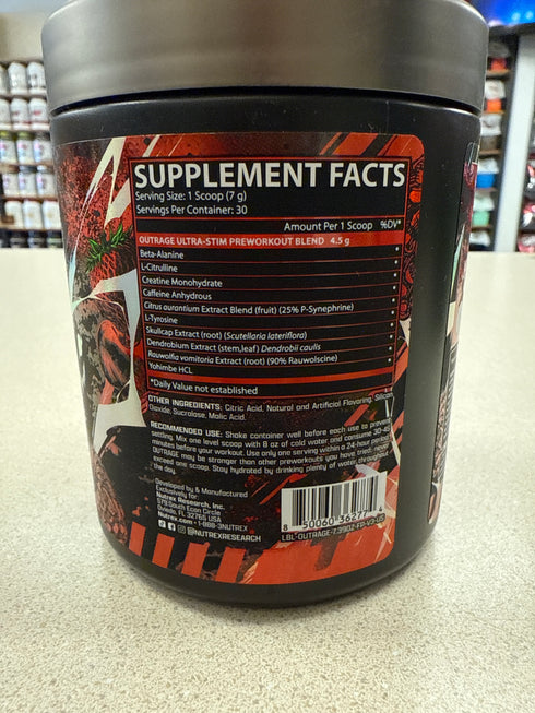 Nutrex Outrage Ultra Stim Pre-Workout Fruit Punch
