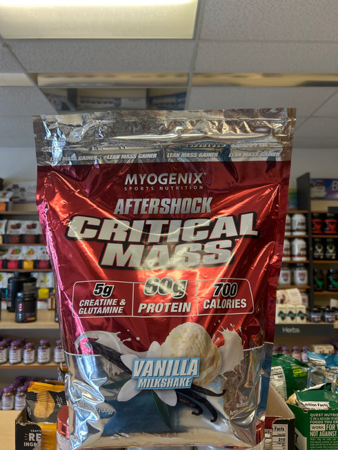 Myogenix Critical Mass - Vanilla Flavored Muscle Mass Weight Gain Supplement, Zero Lactose Protein Powder, Anabolic Whey Protein (6.01 lbs)