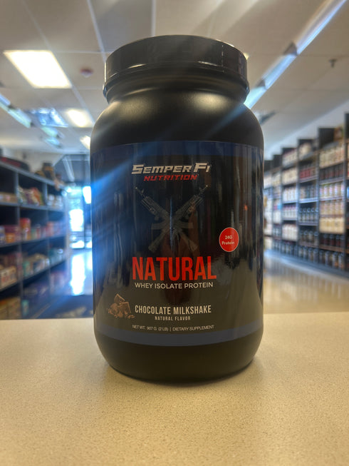 Semper Fi Natural Whey Isolate Protein Chocolate Milkshake