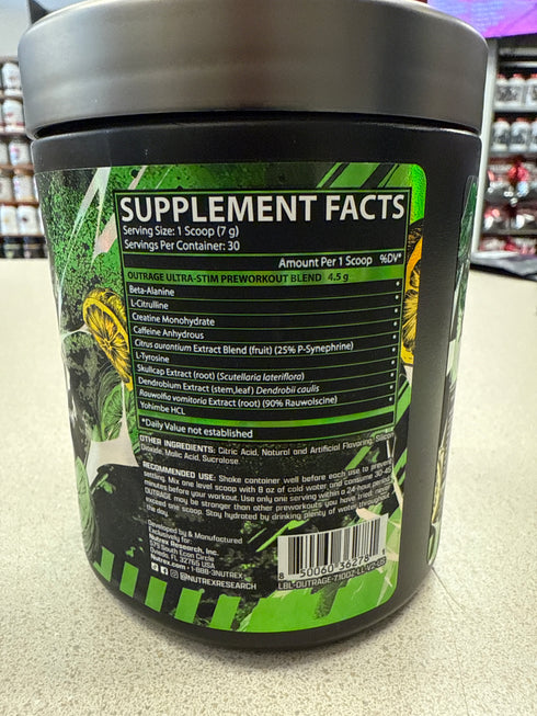 Nutrex Outreach Ultra Stim Pre-Workout Lemon Lime