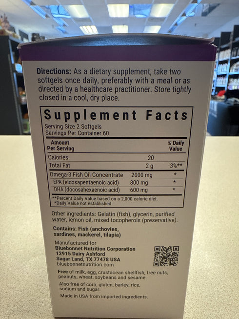 Bluebonnet Nutrition Omega-3 Fish Oil