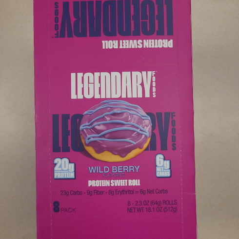 Legendary Foods Wild Berry Sweet Roll 8 Pack