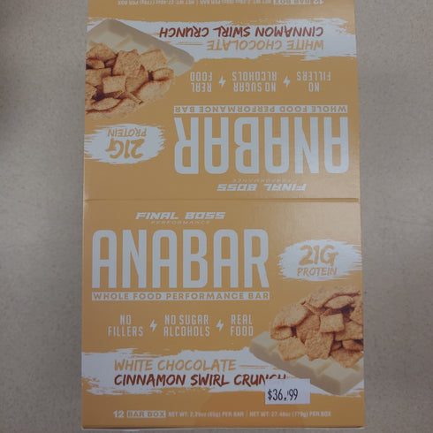 Final Boss Performance Anabar White Chocolate Cinnamon Swirl Crunch 12 Pack