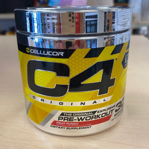 C4 Original Pre Workout Powder Fruit Punch | Vitamin C for Immune Support | Sugar Free Preworkout Energy for Men & Women | 150mg Caffeine + Beta Alanine + Creatine | 30 Servings