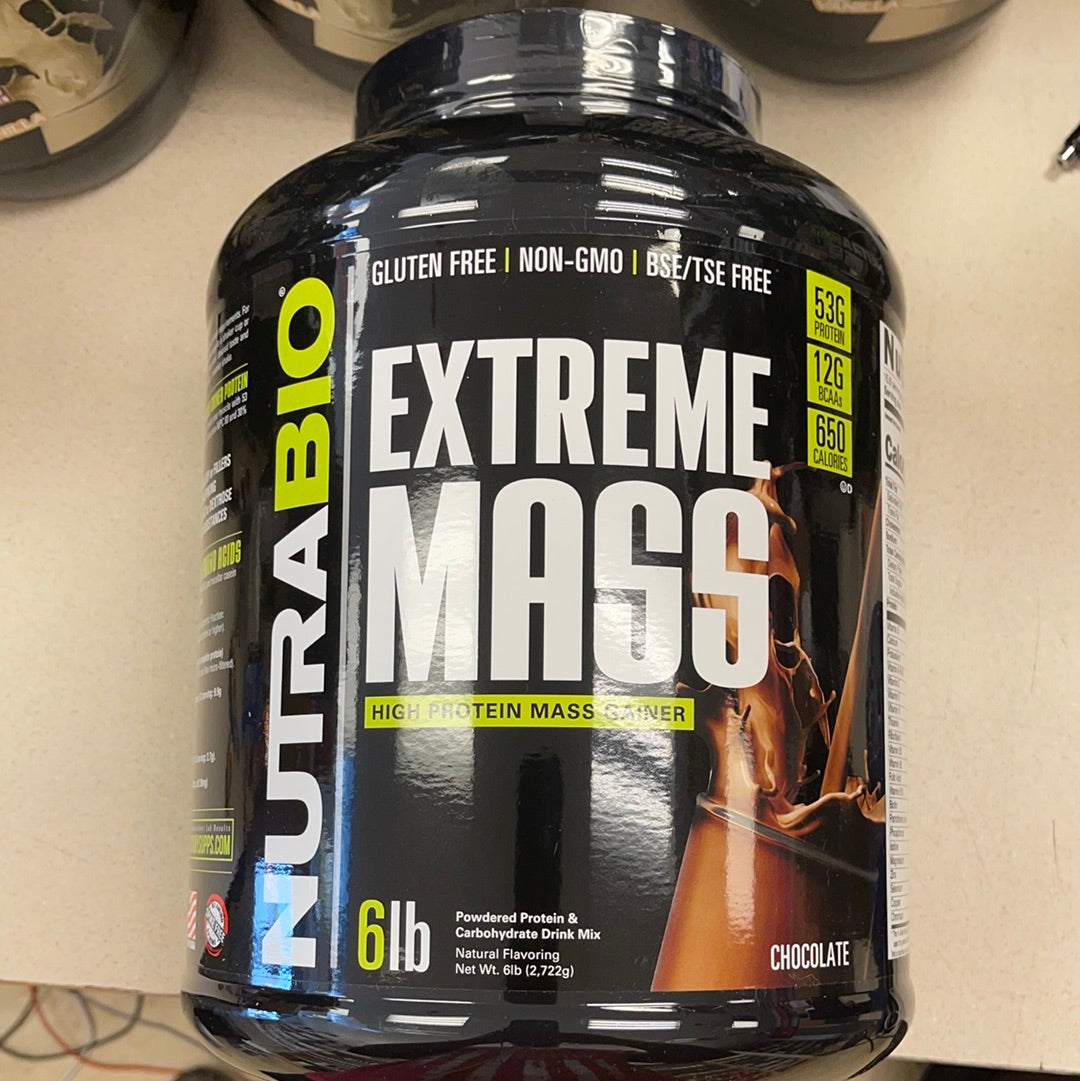 Extreme Mass Gainer Nutrabio 53g Protein 6 Lb Chocolate Semper Fi Nutrition