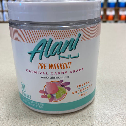 Alani Nu Pre-Workout Powder Carnival Candy Grape