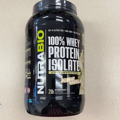 NutraBio 100% Whey Isolate Alpine Vanilla