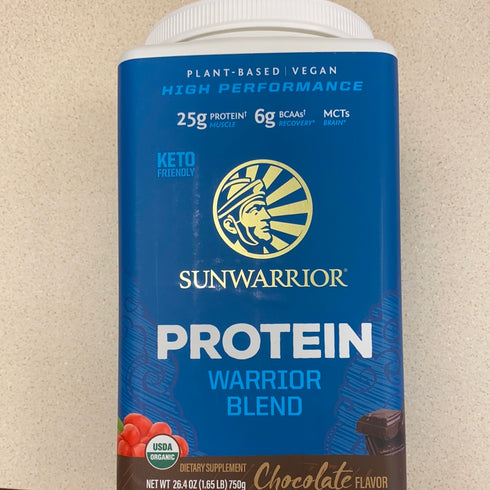Sunwarrior Warrior Blend - Organic Vegan Plant Protein Powder with BCAAs and Pea Protein - Dairy Free, Gluten Free, Soy Free, Non- GMO, Plant Based Protein Powder, Sugar Free and Keto Friendly
