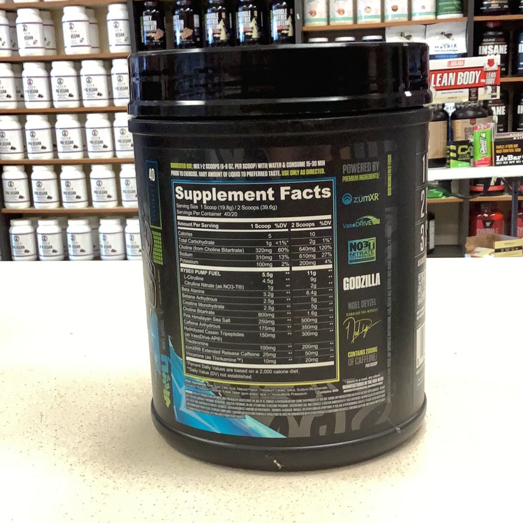 RYSE Godzilla monster Berry lime Semper Fi Nutrition