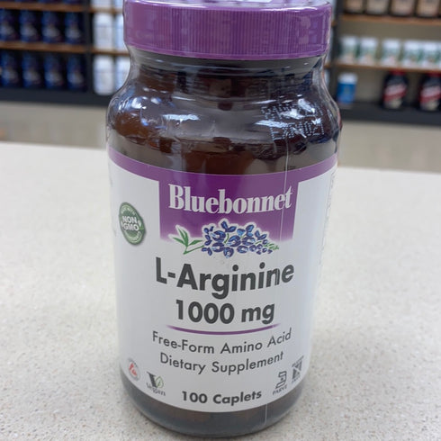 Bluebonnet LArginine 1000 Mg Vitamin Capsules, 100 Count