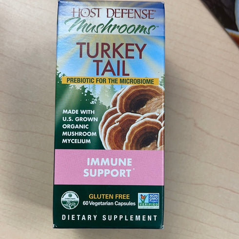 Host Defense, Turkey Tail, 120 Capsules, Natural Immune System and Digestive Support, Daily Mushroom Mycelium Supplement, USDA Organic, 60 Servings