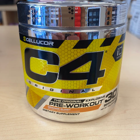 C4 Original Pre Workout Powder Orange Burst | Vitamin C for Immune Support | Sugar Free Preworkout Energy for Men & Women | 150mg Caffeine + Beta Alanine + Creatine | 30 Servings