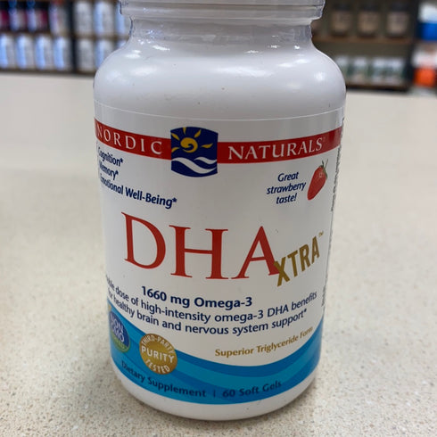 Nordic Naturals DHA Xtra Strawberry 1000mg, 60 Soft Gels