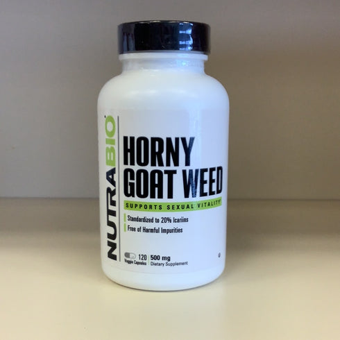NutraBio Horny Goat Weed - 120 Veggie Caps