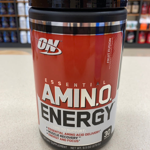 Optimum Nutrition Amino Energy - Pre Workout with Green Tea, BCAA, Amino Acids, Keto Friendly, Green Coffee Extract, Energy Powder - Fruit Fusion, 30 Servings