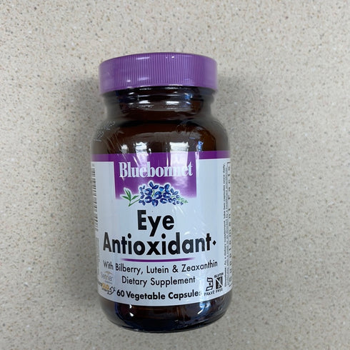 Bluebonnet Eye Antioxidant. With Bilberry, Lutein & Zeaxanthin Dietary supplement 60 vegetable capsules