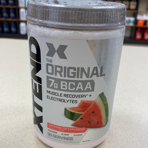 XTEND Original BCAA Powder Watermelon Explosion - Sugar Free Post Workout Muscle Recovery Drink with Amino Acids - 7g BCAAs for Men & Women - 30 Servings