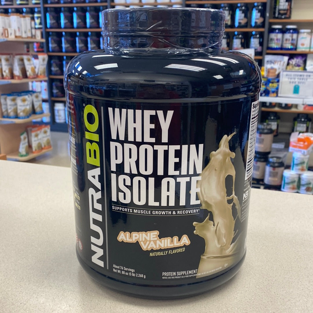 Nutrabio Whey Protein Isolate Alpine Vanilla 5lb Semper Fi Nutrition