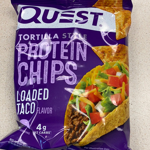 Tortilla Style Protein Chips, Loaded Taco, Low Carb, Gluten Free, Baked, 1.1 Ounce