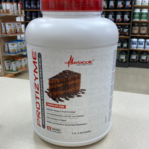Metabolic Nutrition, Protizyme, 100% Whey Protein Powder, High Protein, Low Carb, Low Fat Whey Protein, Digestive Enzymes, 24 Essential Vitamins and Minerals, 4 Pound, 52 Servings
