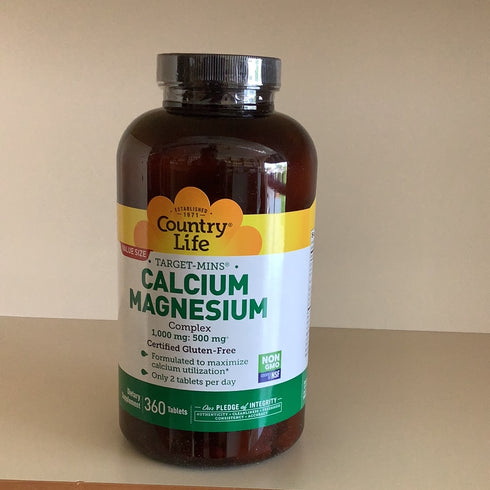 Calcium Magnesium Complex 1000mg and 500mg Country Life 360 Tabs