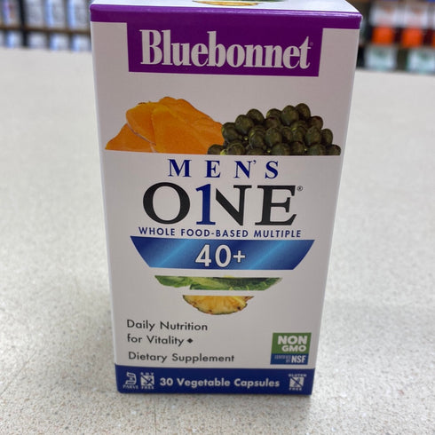 Bluebonnet Mens One Whole Food-Based 40+ 30 Vegetable Caps