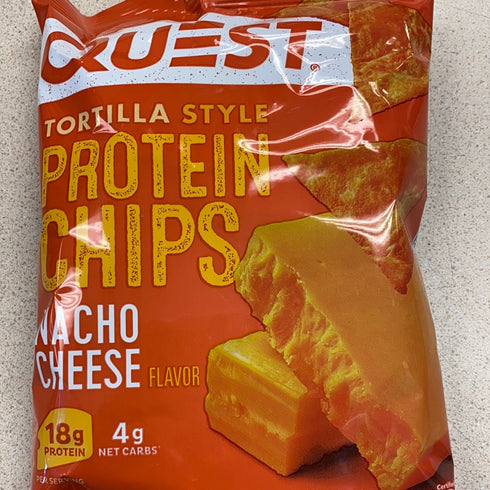 Quest Nutrition Tortilla Style Protein Chips, Low Carb, Nacho Cheese 1.1 Ounce (Pack of 12)