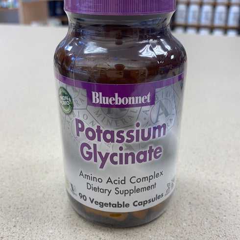 BlueBonnet Albion Potassium Glycinate Vegetarian Capsules, 99 mg, 90 Count