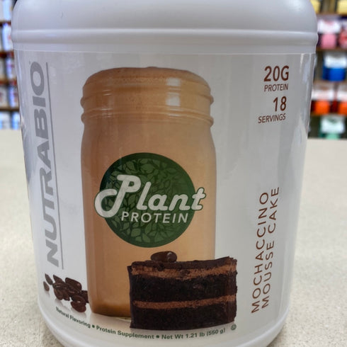 NutraBio Plant Protein – Complete Amino Acid Profile – 20G of Protein per Scoop – Gluten and Dairy Free, Zero Fillers, Naturally Sweetened, Non-GMO, USA Made Protein Powder - Mochaccino Cake