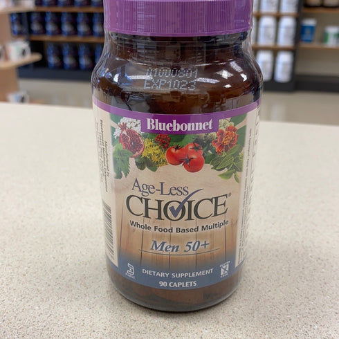 Bluebonnet Nutrition Age-Less Choice Whole Food-Based Multiple for Men 50+ Caplets, 90 Count