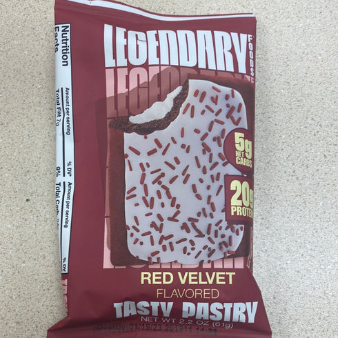 Legendary Foods Cake Style Tasty Protein Pastry | Low Carb | Keto Friendly | No Sugar Added | High Protein Snacks | On-The-Go Breakfast | Keto Food - Red Velvet