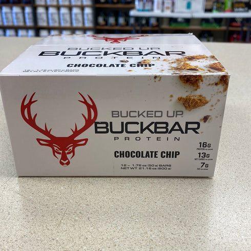 Bucked Up Protein Bars Chocolate Chip 12 Pack