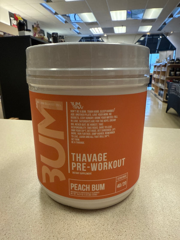 BUM Thavage Pre-Workout Peach Bum Servings 40/20