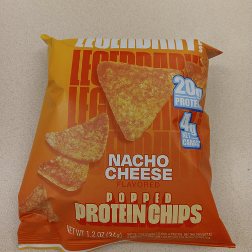 Legendary Foods Popped Protein Chips Nacho Cheese Flavor