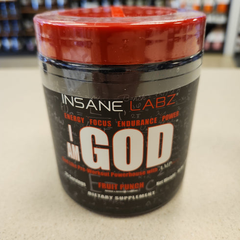 INSANE LABZ I AM GOD Pre Workout Fruit Punch Flavor