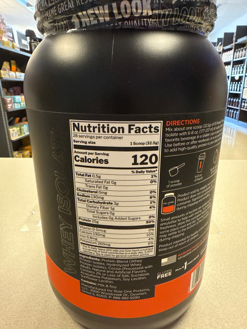 Rule1 Whey Isolate 2lb Chocolate Peanut Butter 28 Servings