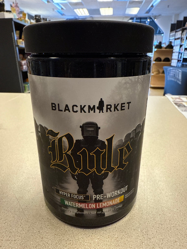 Black Market Rule Hyper Focus Pre-Workout Watermelon Lemonade