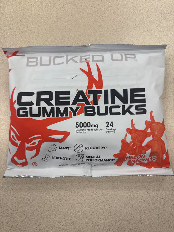 Bucked Up Creatine Gummy Bucks Melon Madness About 24 Servings