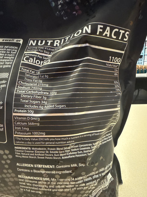 Nutrex Mass Infusion Vanila 12lb Bag