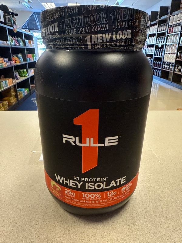 Rule1 Whey Isolate Protein 2lb Strawberry Banana 29 Servings