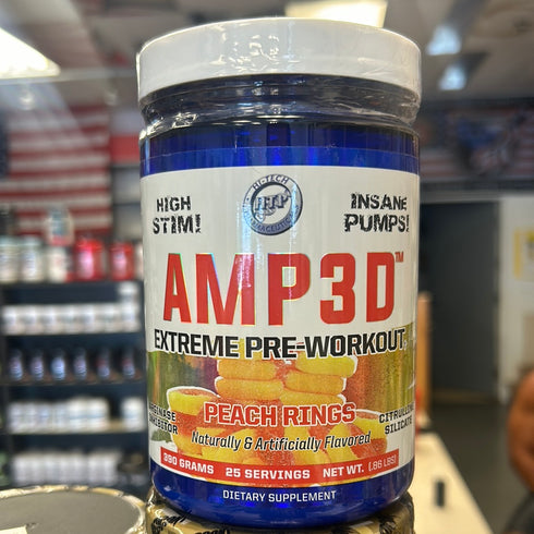 AMP3D Extreme Pre-Workout peach rings