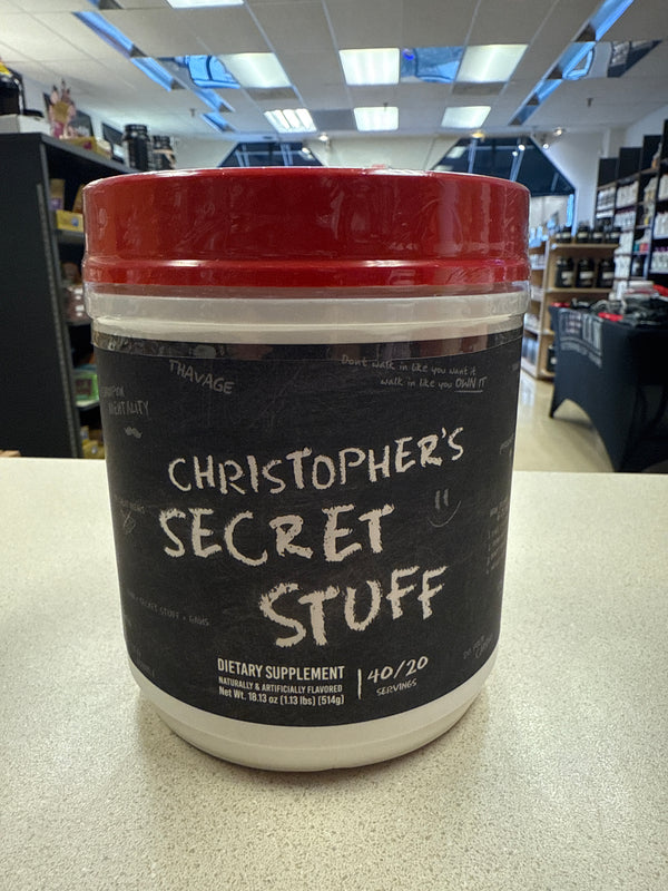 BUM Christopher’s Secret Stuff Pre-Workout servings 40/20