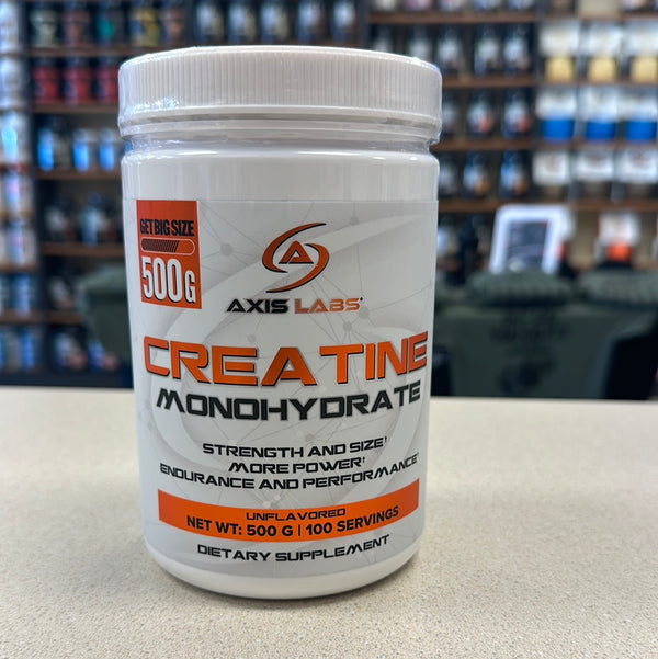 Axis Labs Creatine Monohydrate 500g 100 Servings Unflavored