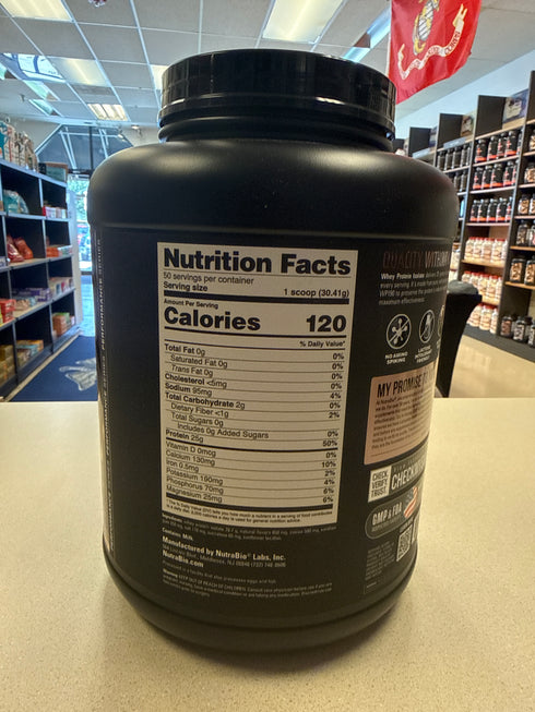 Nutrabio Whey Protein Isolate Gourmet Chocolate 50 Servings