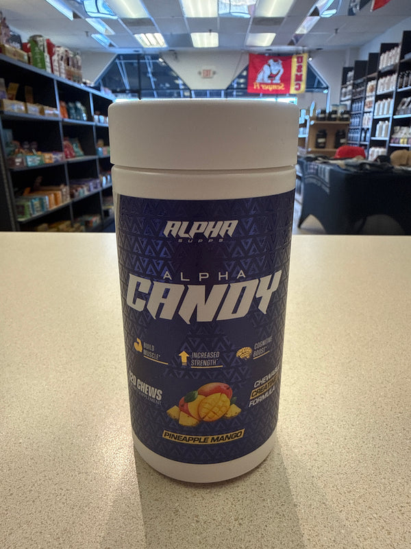 Alpha Supps Creatine Candy Pineapple Mango 120 Chews 30 Servings