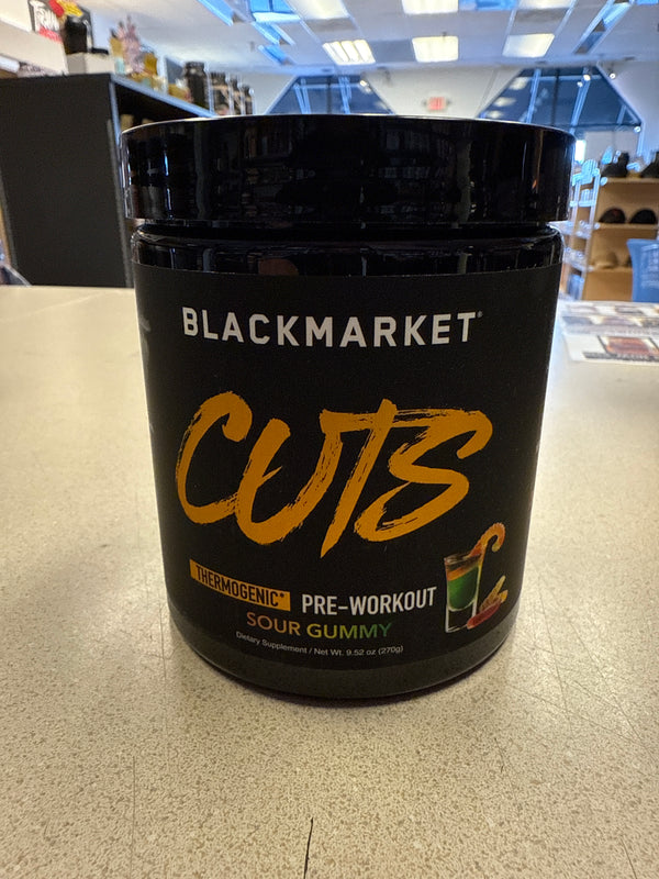 Black Market Cuts Thermogenic Pre-Workout Sour Gummy