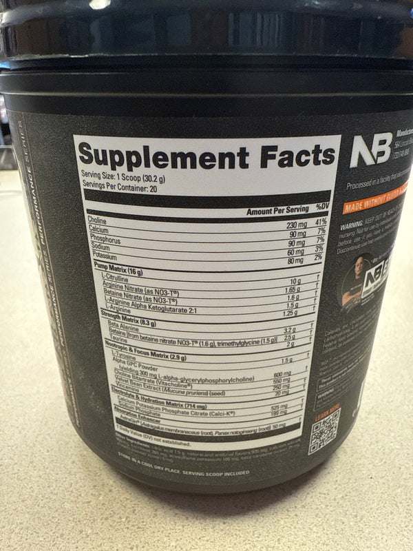 Nutrabio Pre Orange Mango Tango