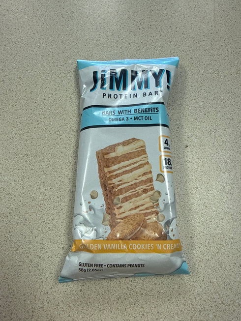 Jimmy Protein Bar Golden Vanilla Cookies ‘N Cream