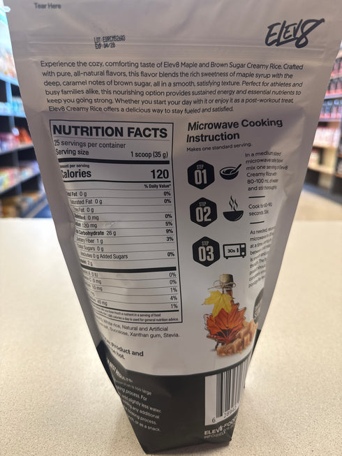 Elev8 Creamy Rice Maple & Brown Sugar 25 Servings